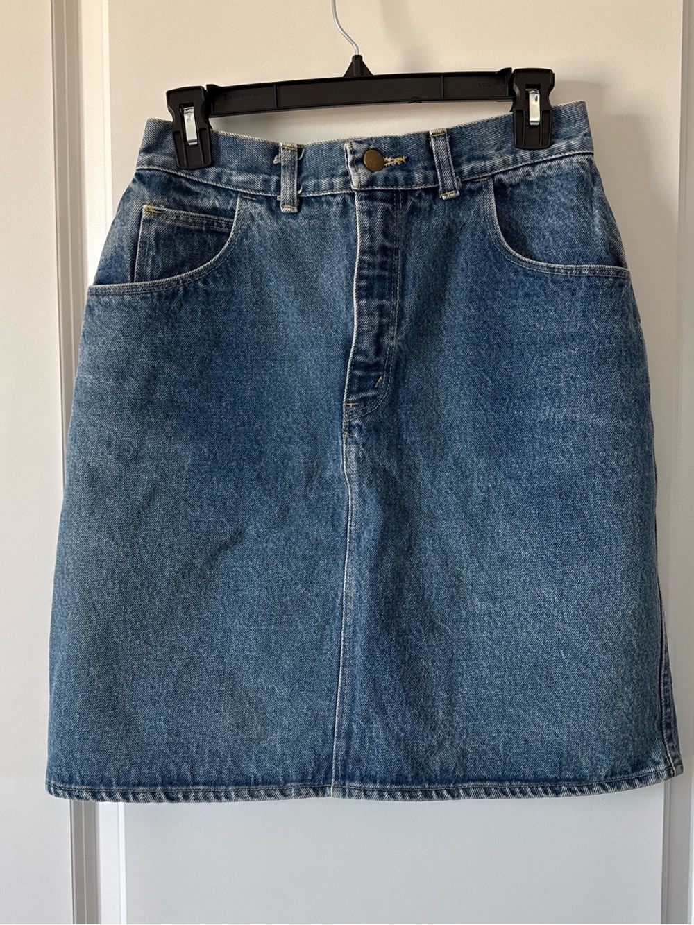 Classic Blue Denim Skirt - Casual Women's A-Line